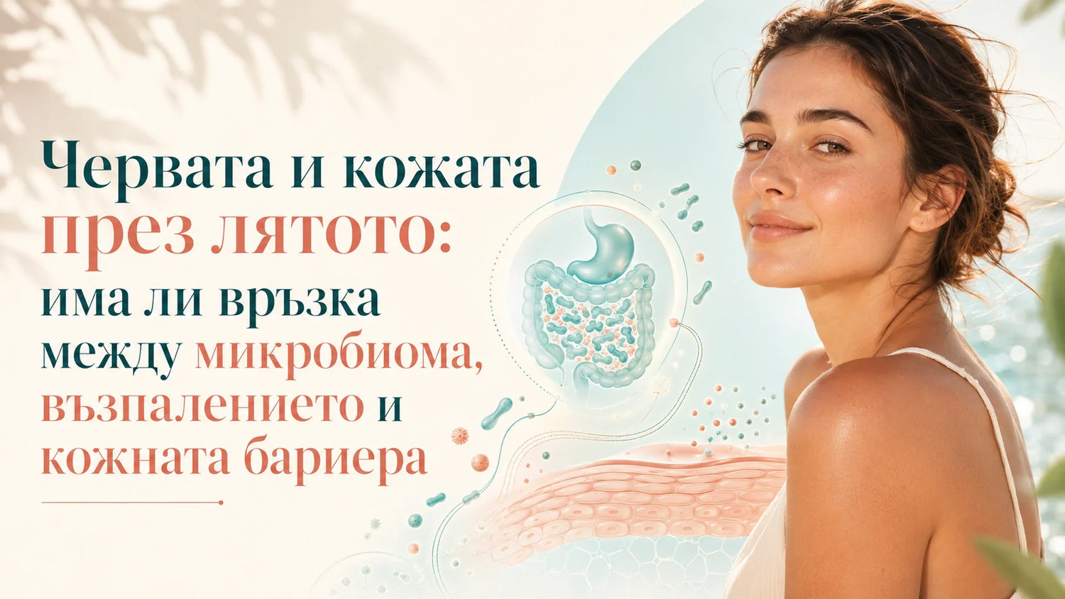 Червата и кожата през лятото: има ли връзка между микробиома, възпалението и кожната бариера