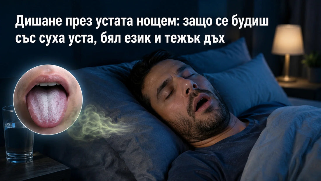 Дишане през устата нощем: защо се будиш със суха уста, бял език и тежък дъх