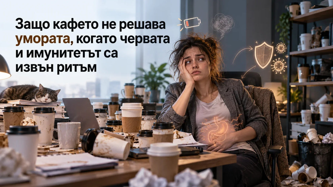 защо кафето не решава умората, когато червата и имунитетът са извън ритъм