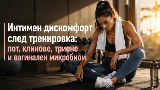 Интимен дискомфорт след тренировка: пот, клинове, триене и вагинален микробиом