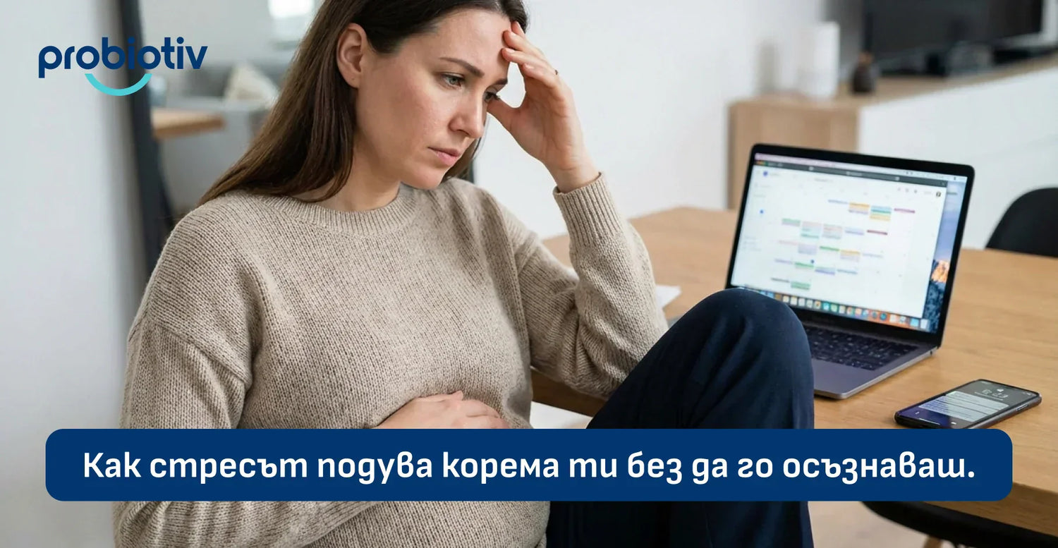 Стрес, подут корем и реакция на червата