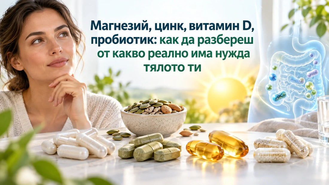 Магнезий, цинк, витамин D, пробиотик: как да разбереш от какво реално има нужда тялото ти