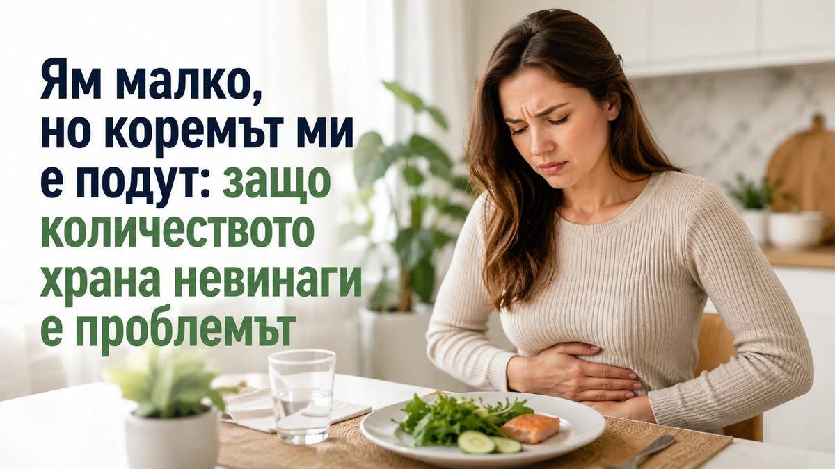 Ям малко, но коремът ми е подут: защо количеството храна невинаги е проблемът